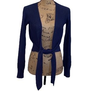 Hyped Unicorn Navy Tie-Front Cardigan